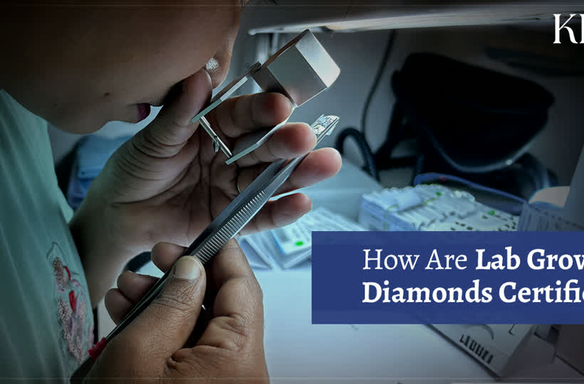 How are lab grown diamonds certified?