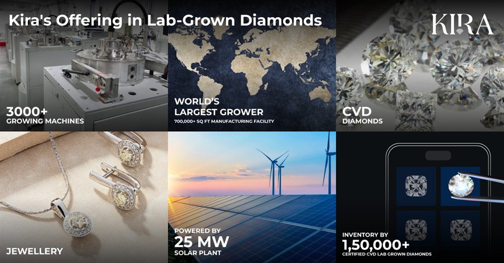 What is KIRA's offering in lab grown diamonds?