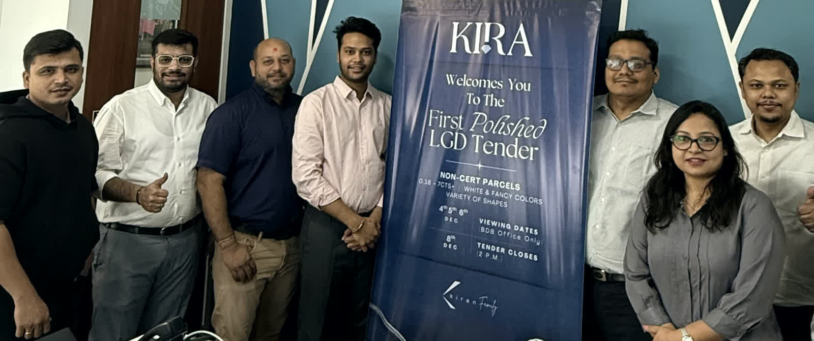 The KIRA team at a tender