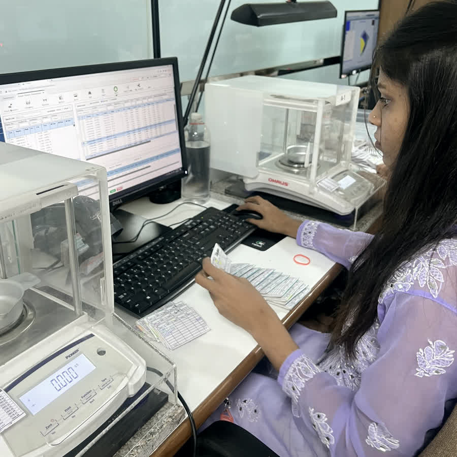 Weighing and recording grown diamonds