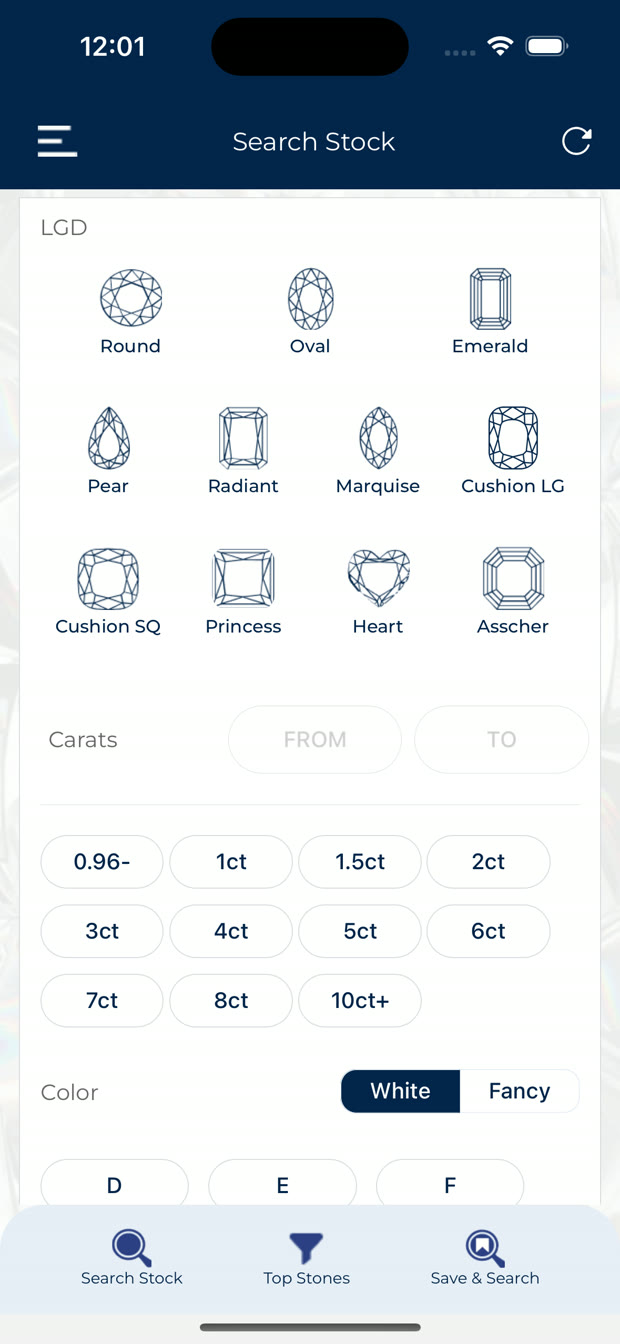 Search lab grown diamonds by shape carat colour clarity cut