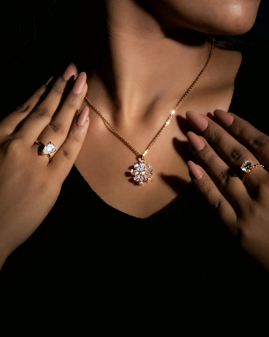 Finished lab grown diamond jewellery