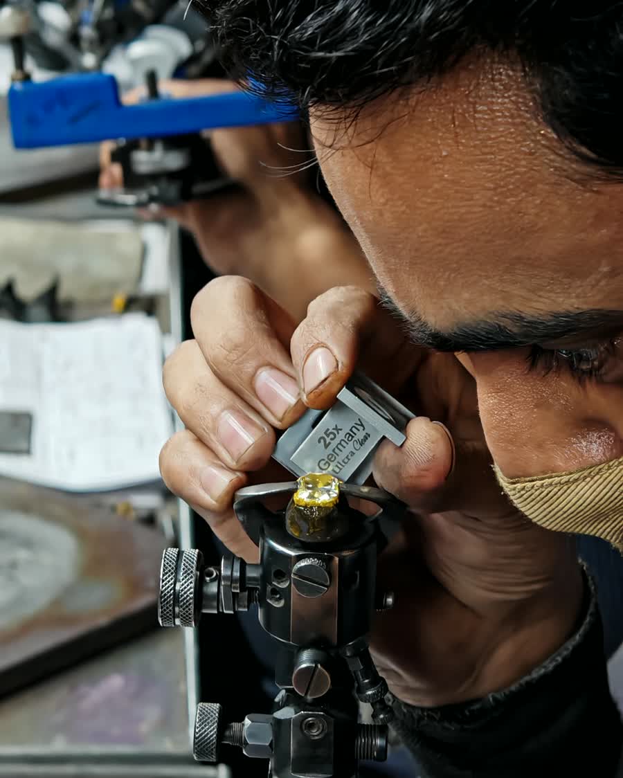 Cutting and polishing lab grown diamonds